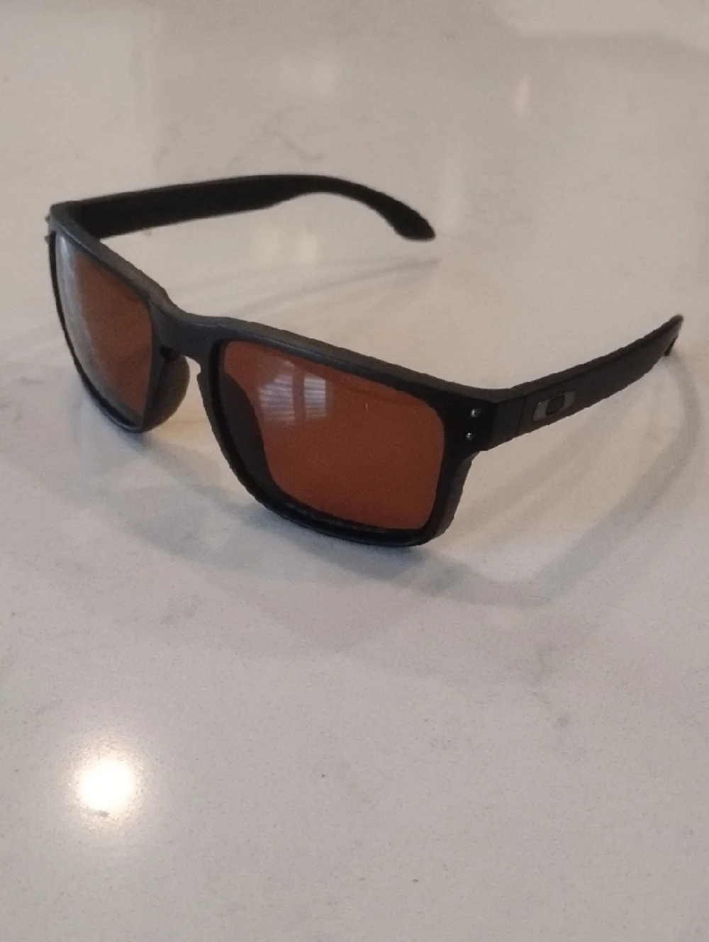 Oakley Holbrook Sunglasses With Gunmetal Accents And Brown Lenses